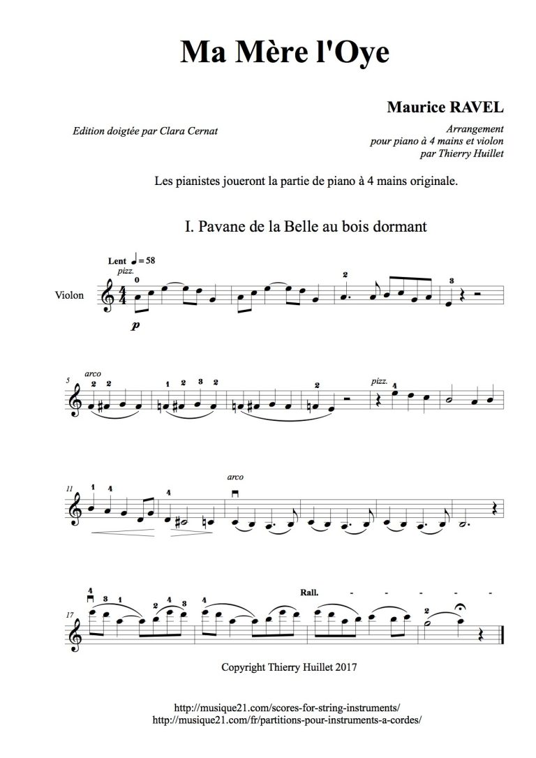 Ravel Ma Mère Loye Score Partition 